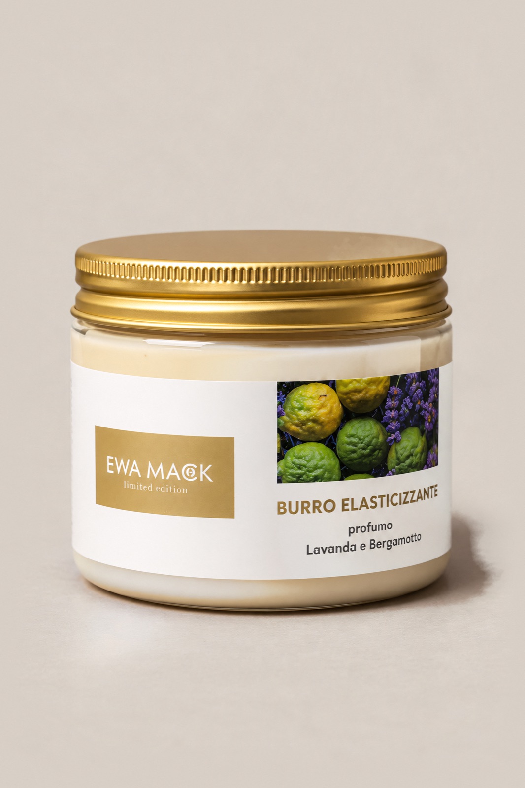 limited edition BURRO ELASTICIZZANTE Lavanda e Bergamotto, linea Limited Edition EWA MACK