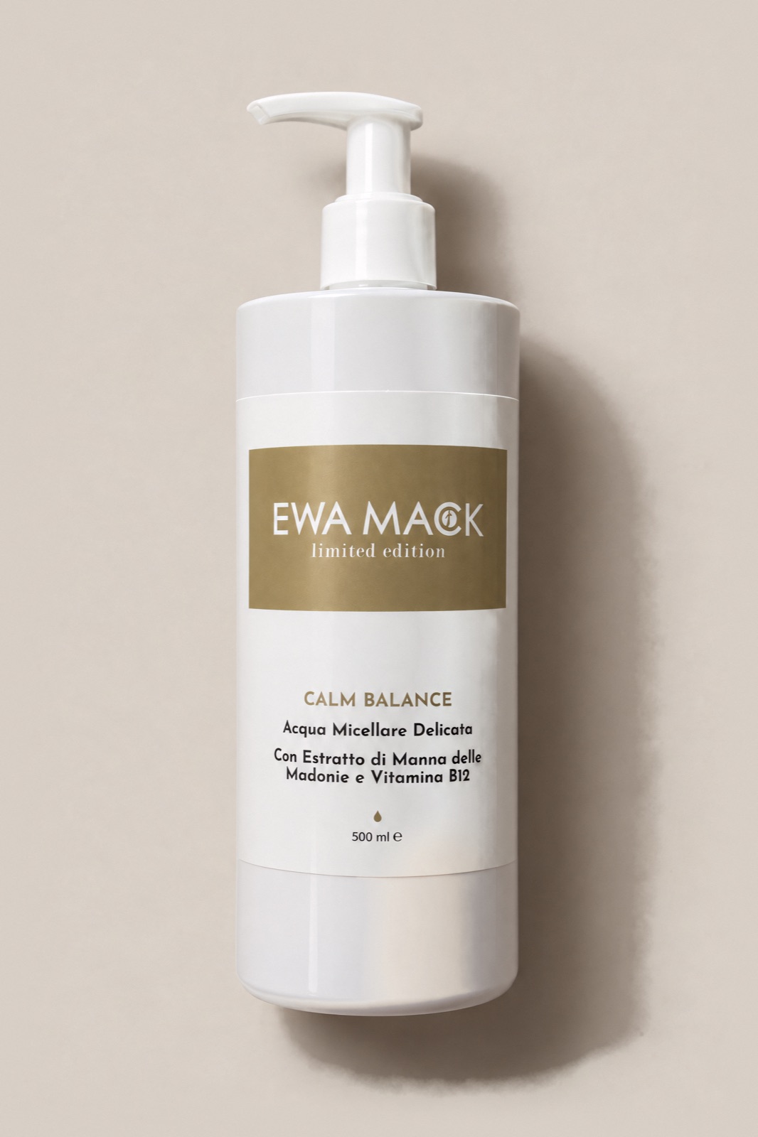 limited edition CALM BALANCE Acqua Micellare Delicata, 500 ml, linea Limited Edition EWA MACK