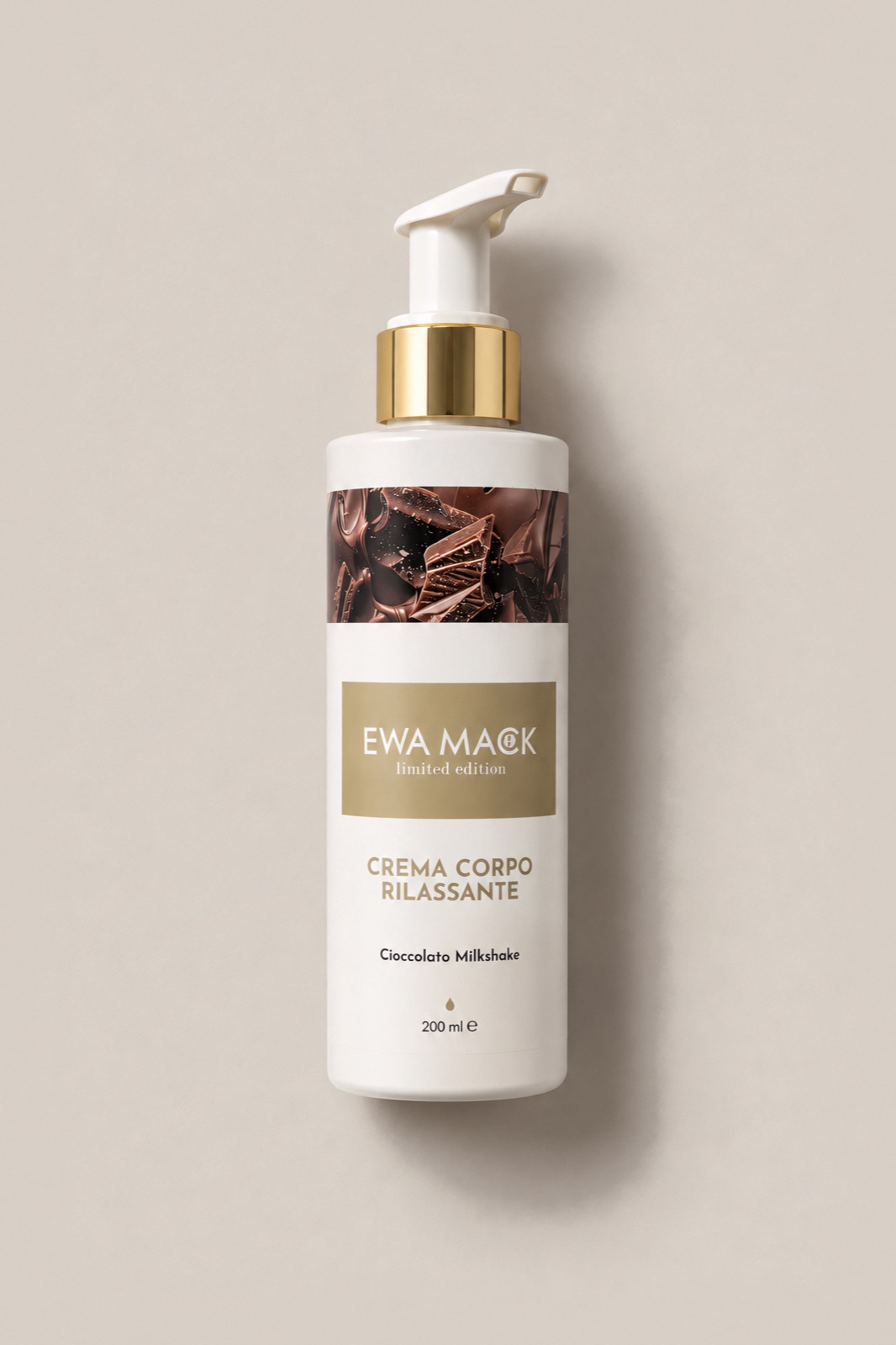 limited edition CREMA CORPO RILASSANTE Cioccolato Milkshake, linea Limited Edition EWA MACK