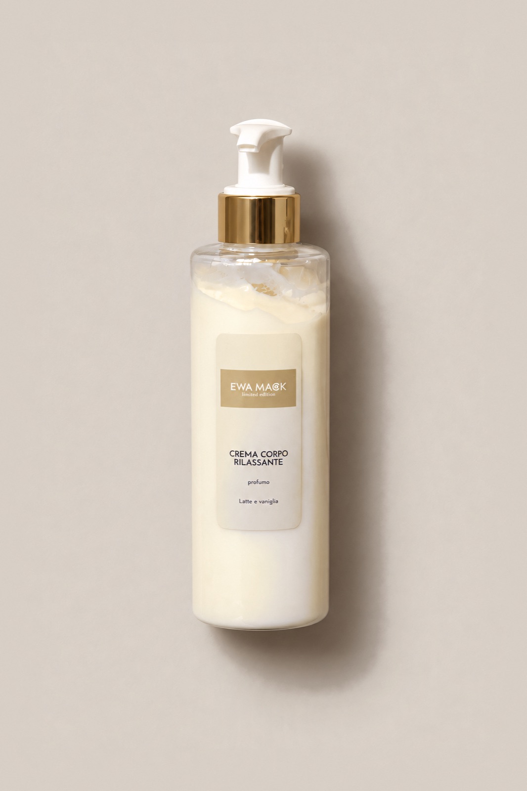 limited edition CREMA CORPO RILASSANTE Latte e vaniglia, linea Limited Edition EWA MACK