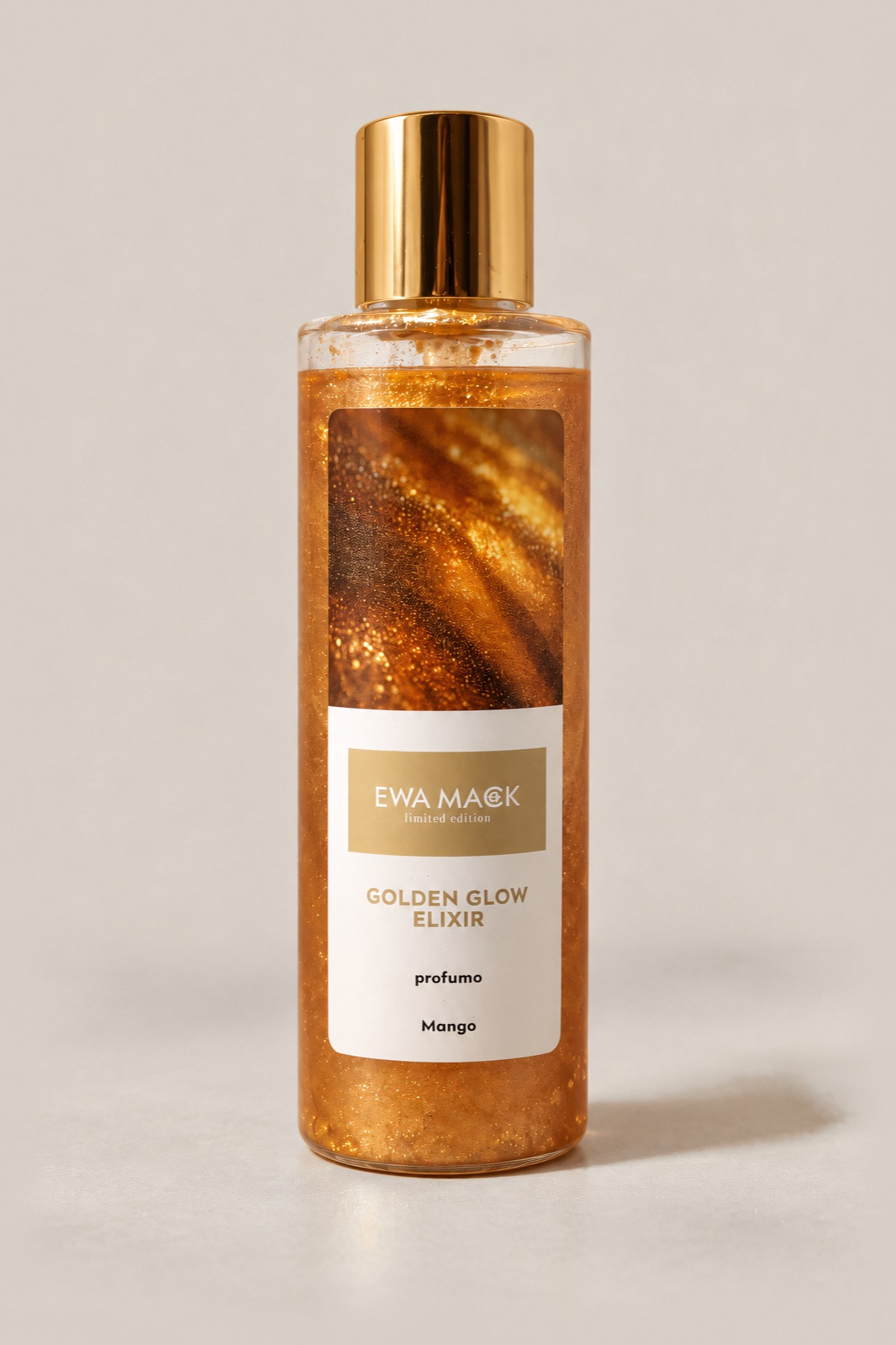 limited edition GOLDEN GLOW ELIXIR Mango, linea Limited Edition EWA MACK
